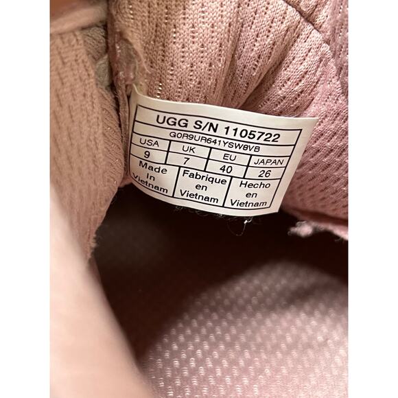 UGG Platform Sneakers Pink Suede Leather Chunky Womens Size 9 - Picture 4 of 16